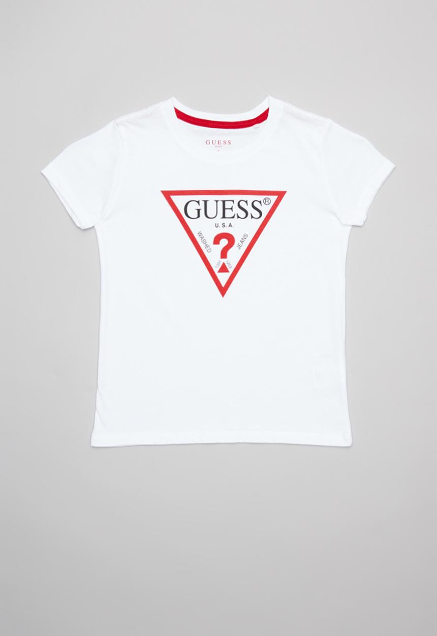 GUESS - Short sleeve Guess triangle tee - white