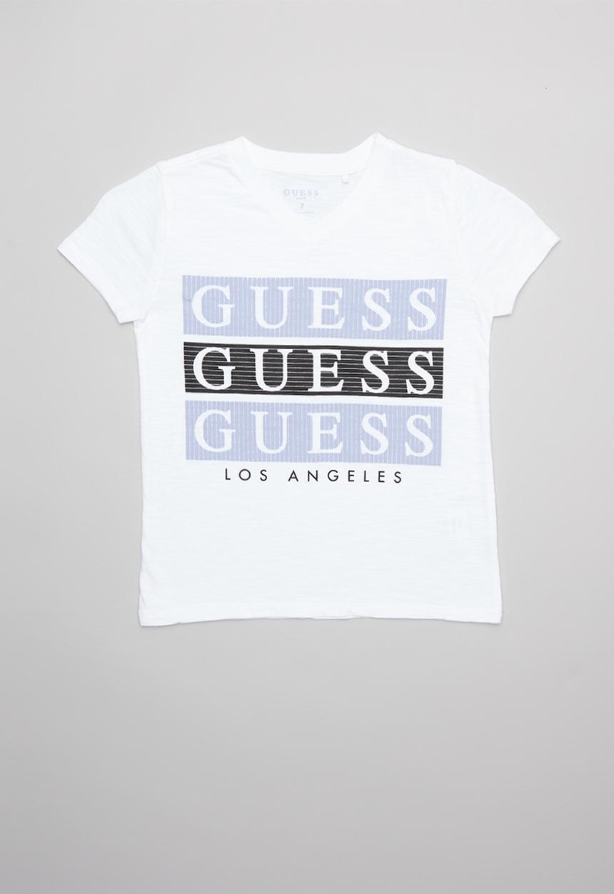 GUESS - Teens short sleeve Guess 3 step tee - white