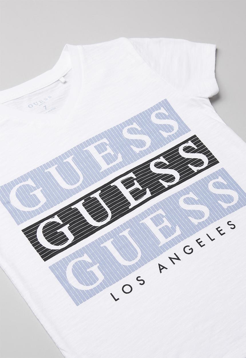 GUESS - Teens short sleeve Guess 3 step tee - white