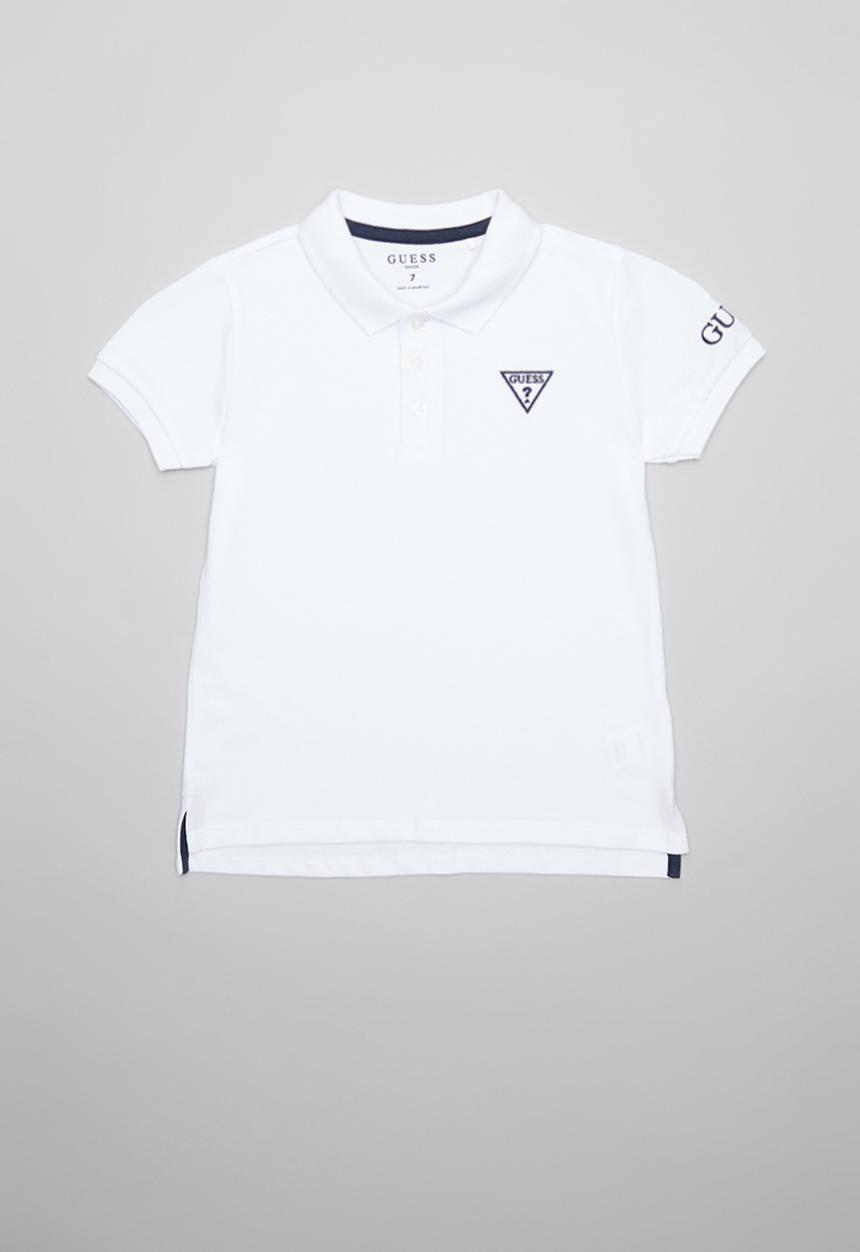 GUESS - Guess teens short sleeve core polo tee - white