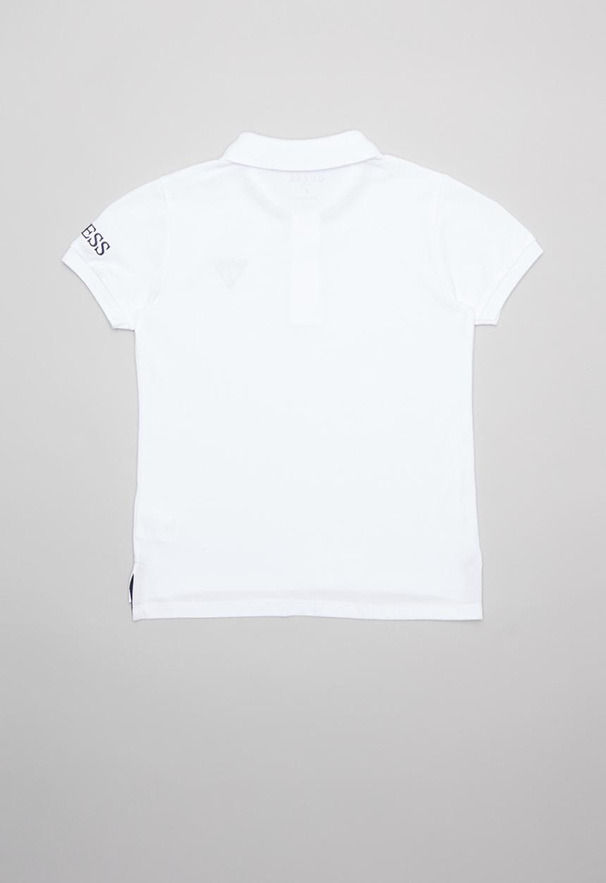 GUESS - Guess teens short sleeve core polo tee - white