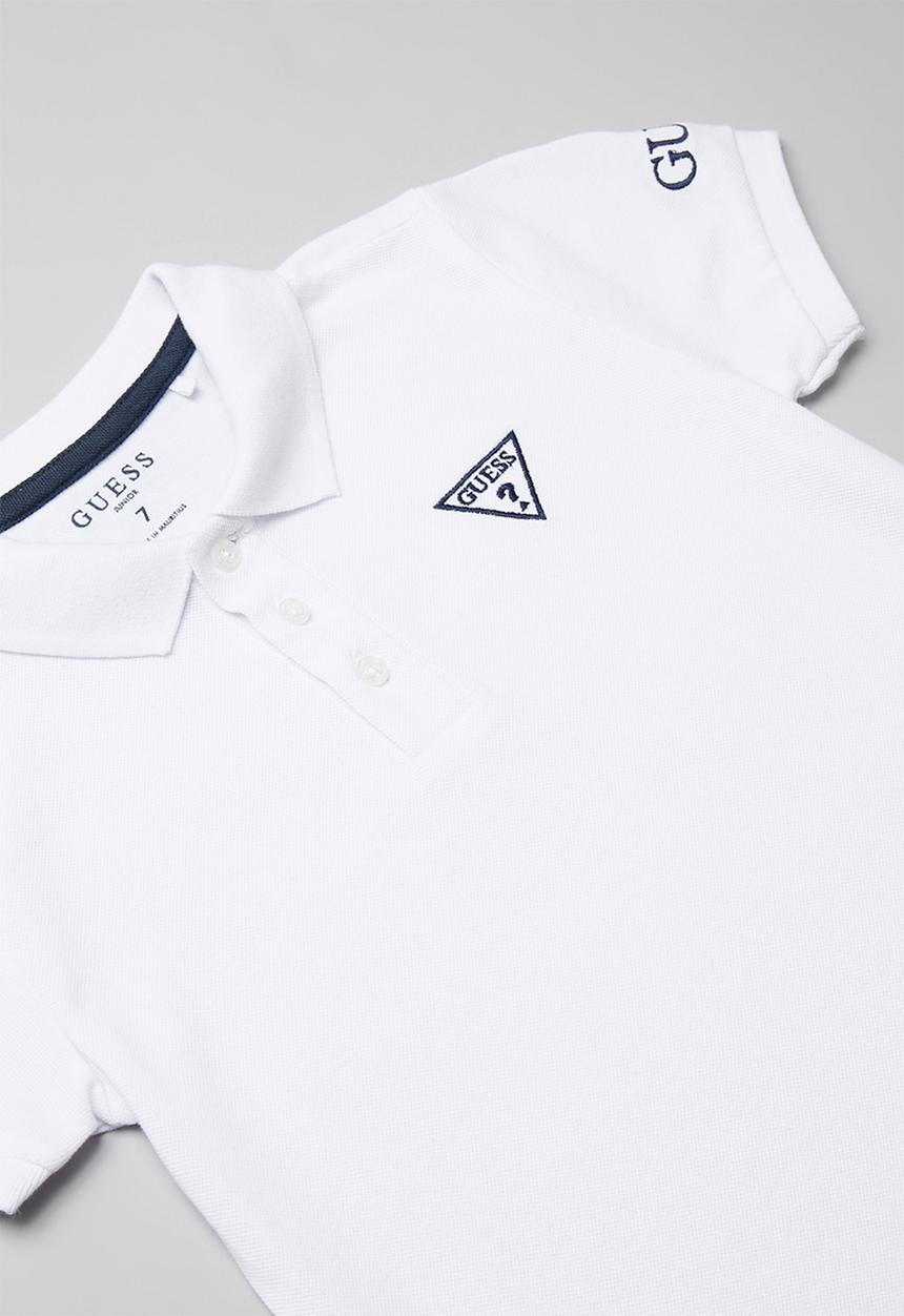 GUESS - Guess teens short sleeve core polo tee - white