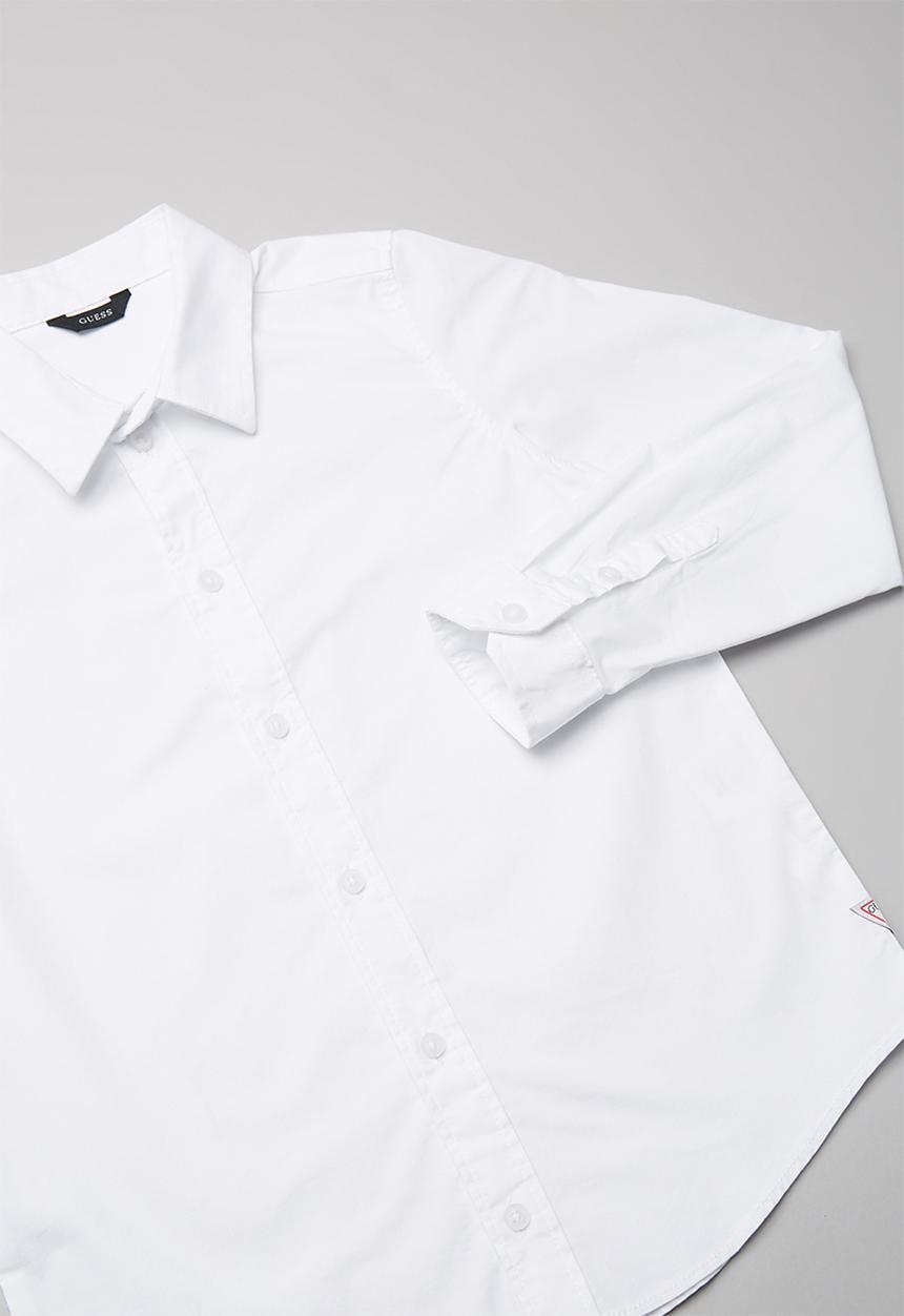 GUESS - Teens Guess core woven shirt - white