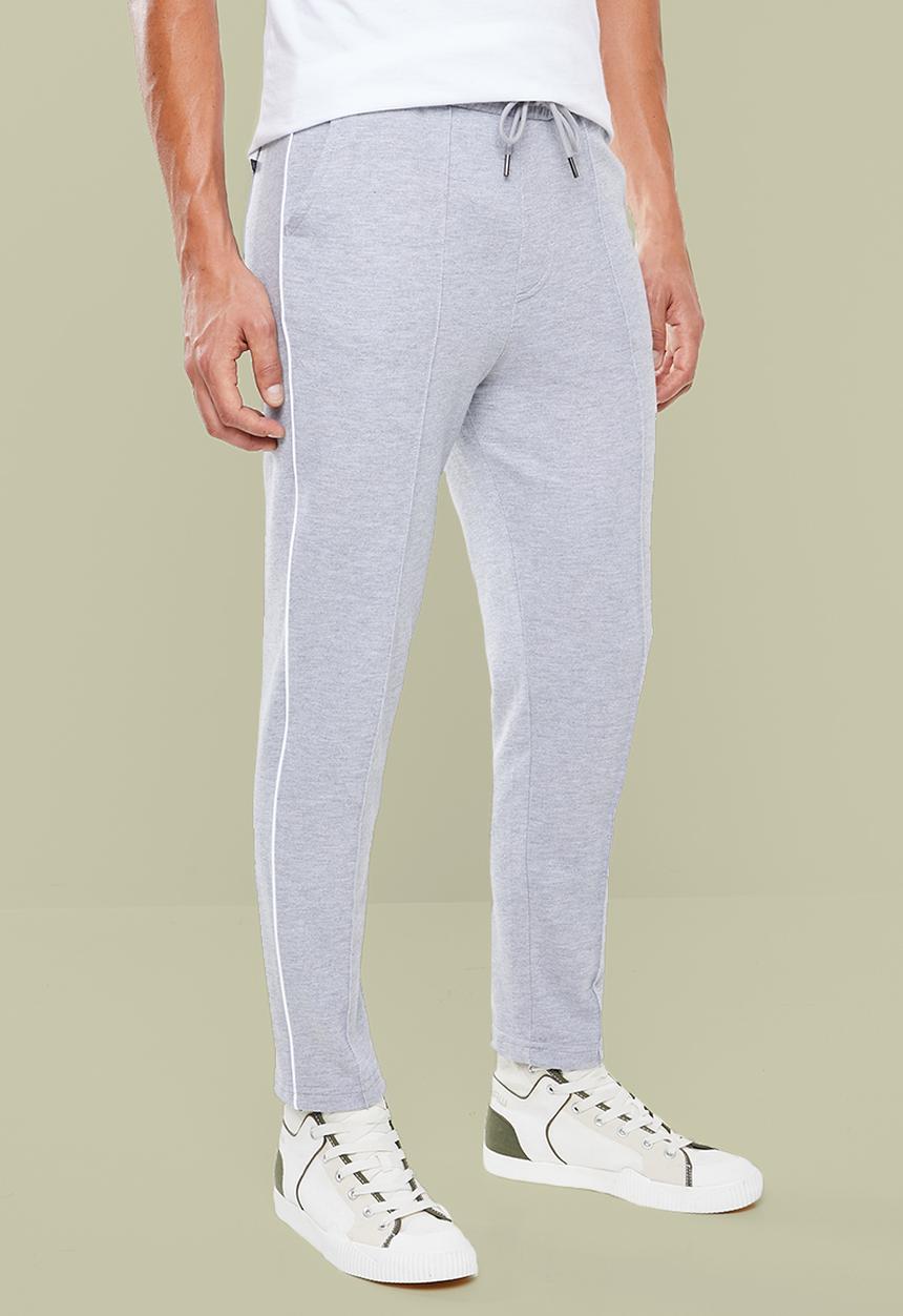 Superbalist - Tapered pintuck, piping sweatpants - grey
