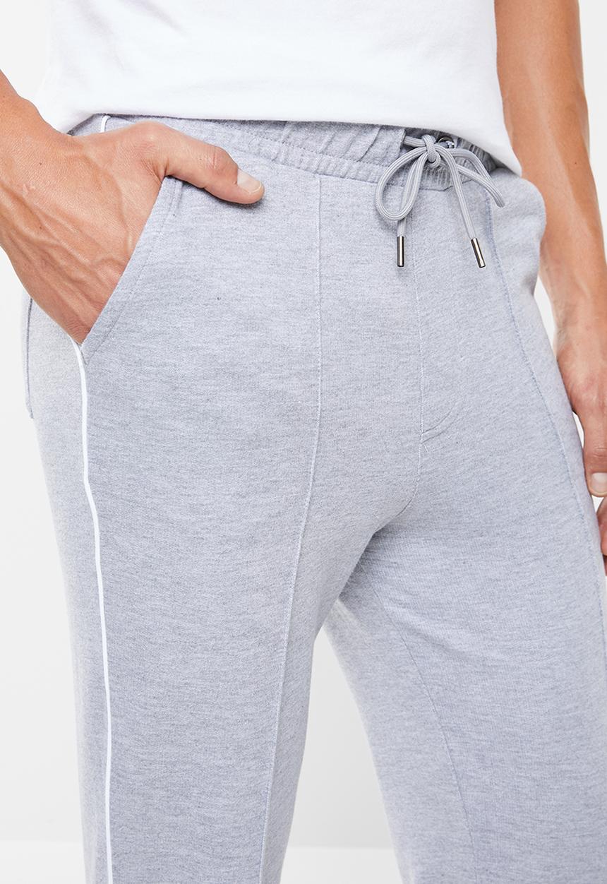 Superbalist - Tapered pintuck, piping sweatpants - grey