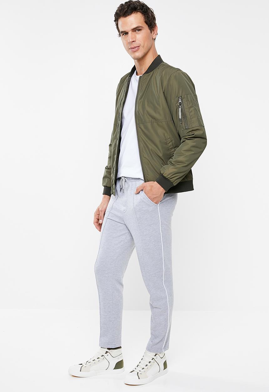 Superbalist - Tapered pintuck, piping sweatpants - grey