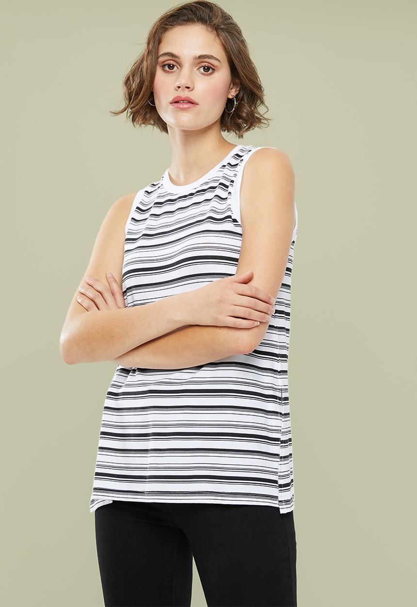 Superbalist - Relaxed vest - black & white 