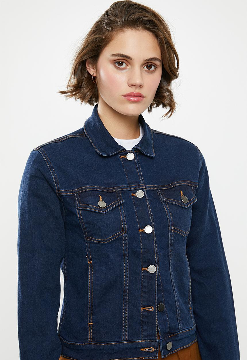 Superbalist - Fitted denim jacket - navy