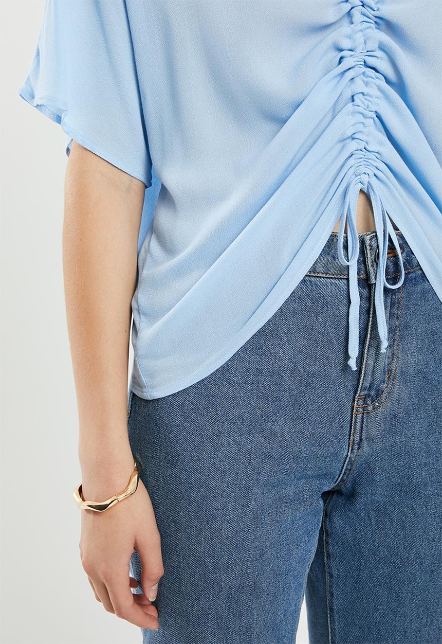Superbalist - Drawcord shell blouse - blue