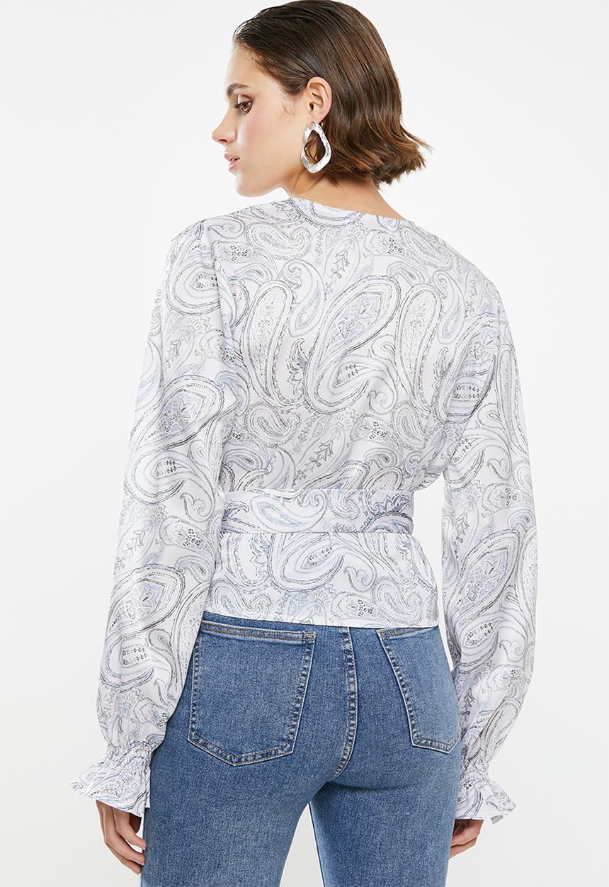 Superbalist - Printed wrap blouse - multi 