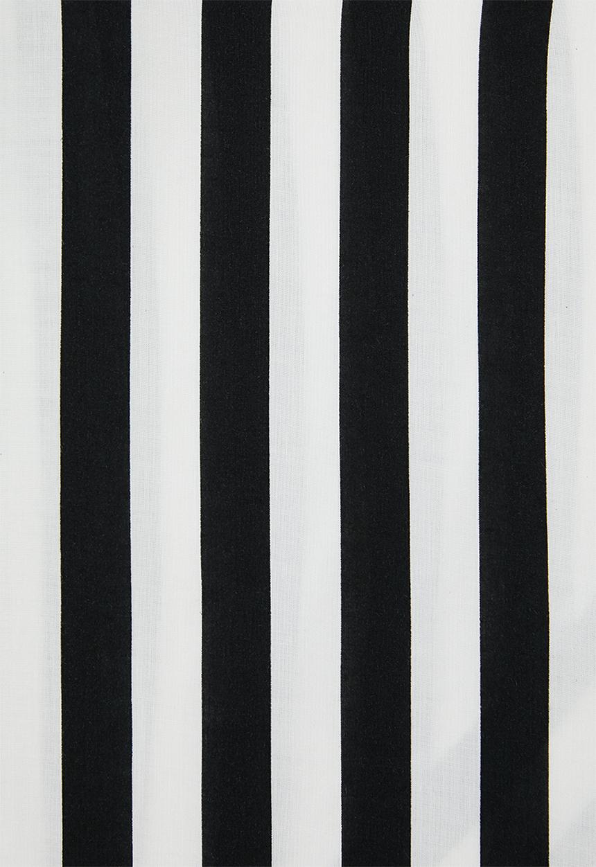 edit Plus - Tie front button through dress - black & white 