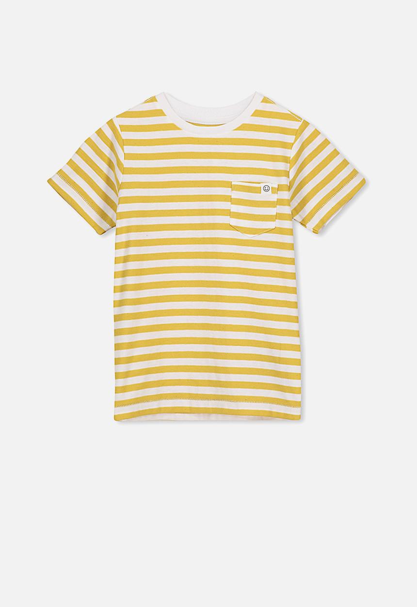 Cotton On - Core short sleeve tee - yellow & white 