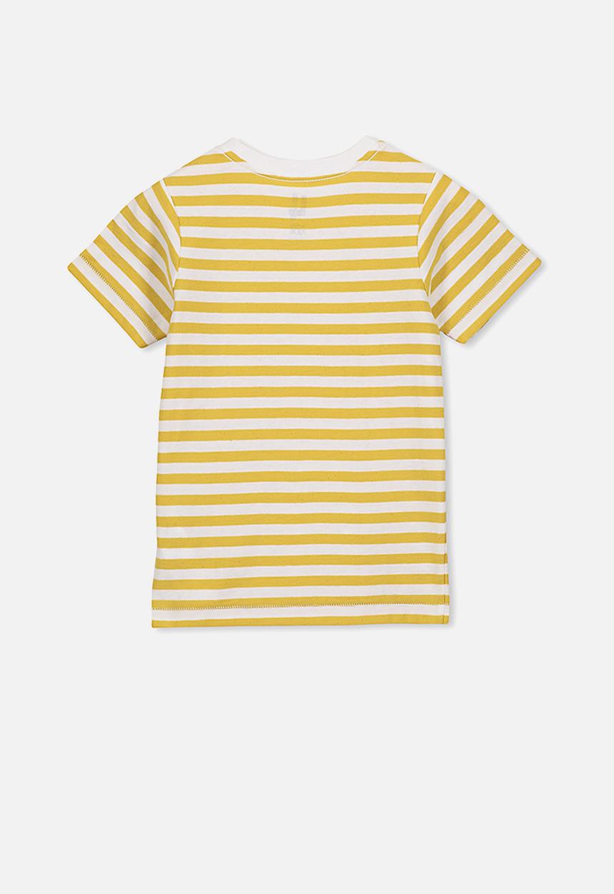 Cotton On - Core short sleeve tee - yellow & white 