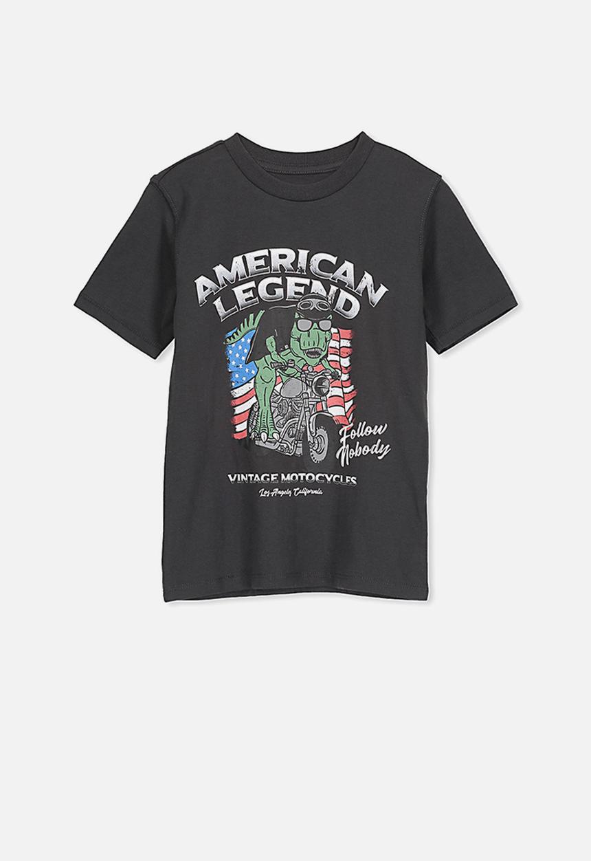 Cotton On - Max skater short sleeve tee - charcoal