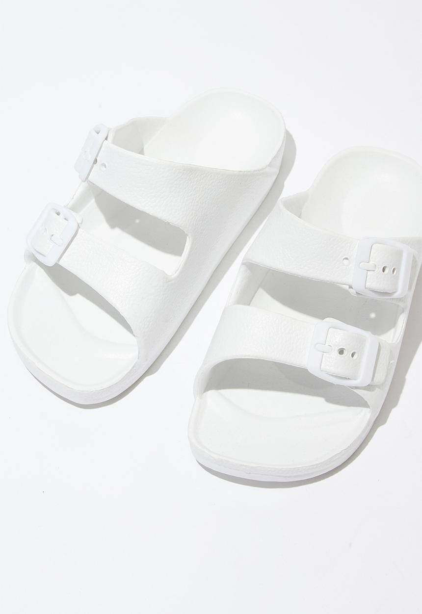 Cotton On - Twin strap slide - white