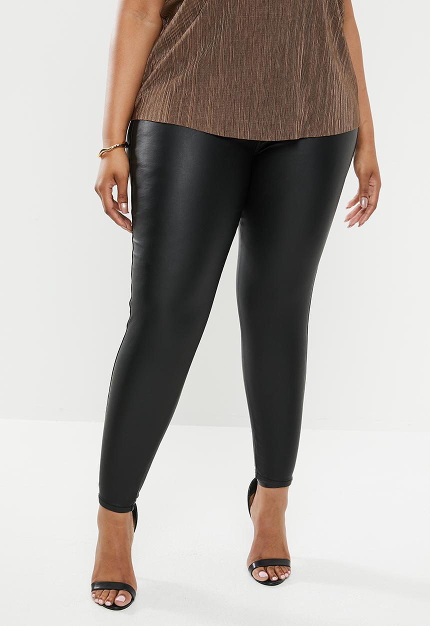 Missguided - Plus size vice coated denim skinny jeans - black
