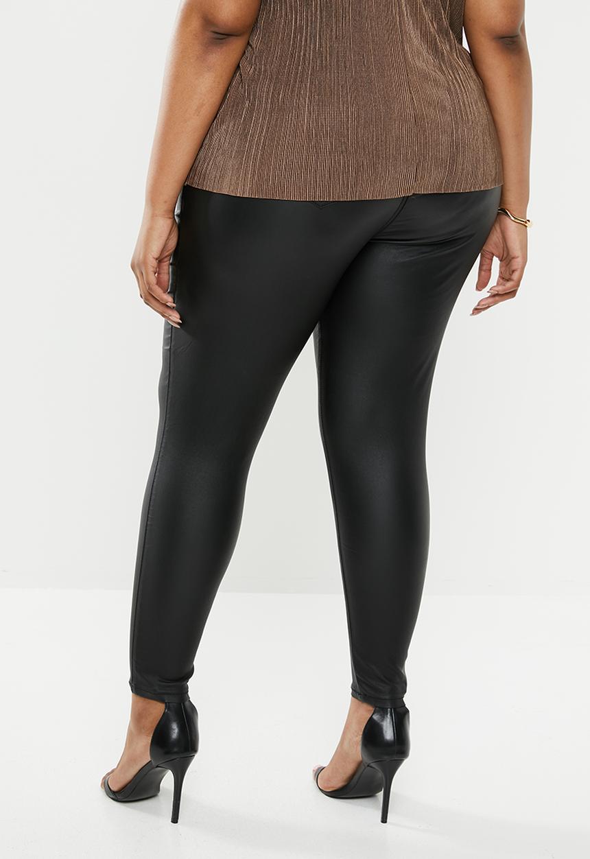 Missguided - Plus size vice coated denim skinny jeans - black