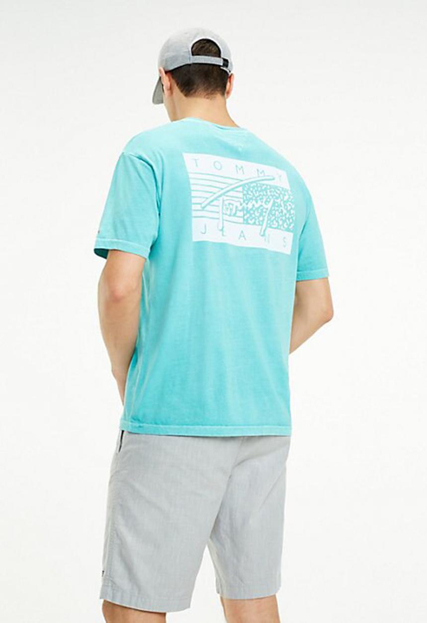 Tommy Hilfiger - Tommy jeans script flag tee - blue