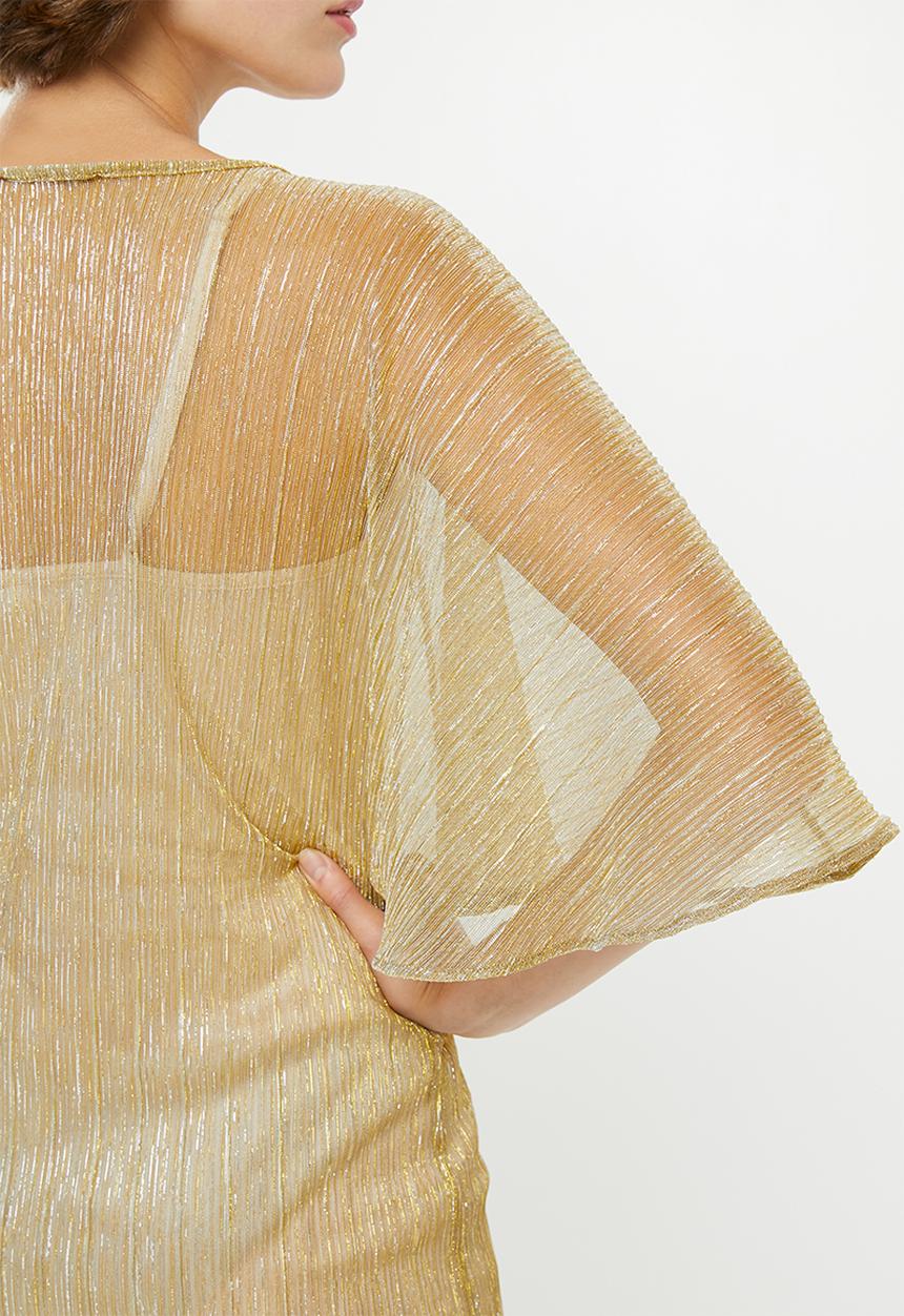 Superbalist - Wide sleeve mini dress - gold