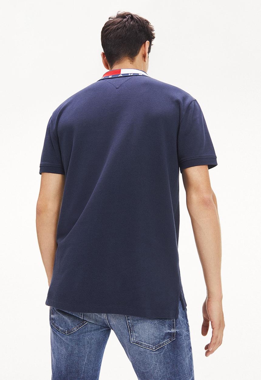 Tommy Hilfiger - Tommy jeans flag neck polo - navy