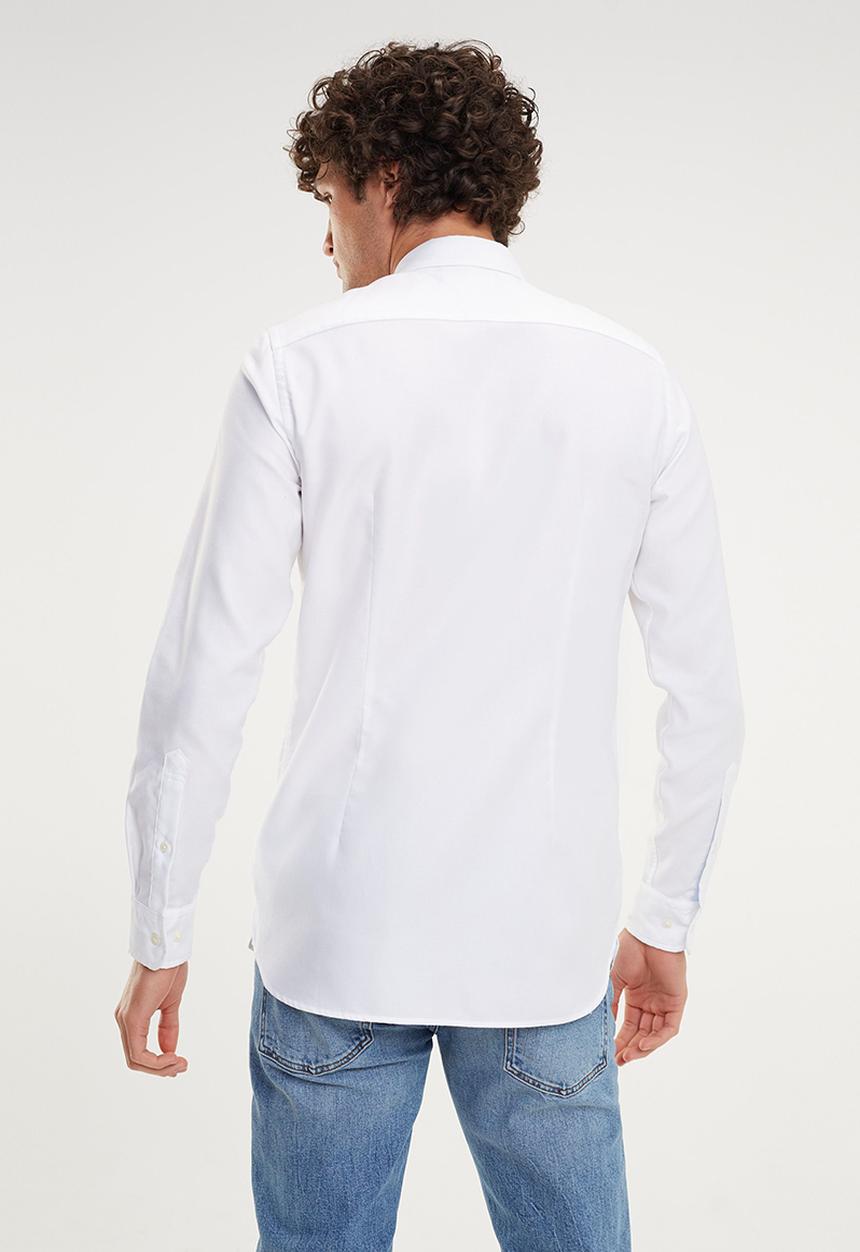 Tommy Hilfiger - Slim essential dobby shirt - white