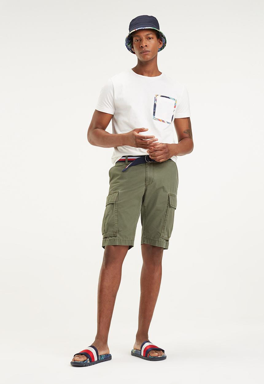 Tommy Hilfiger - John cargo short lt twill belt - khaki