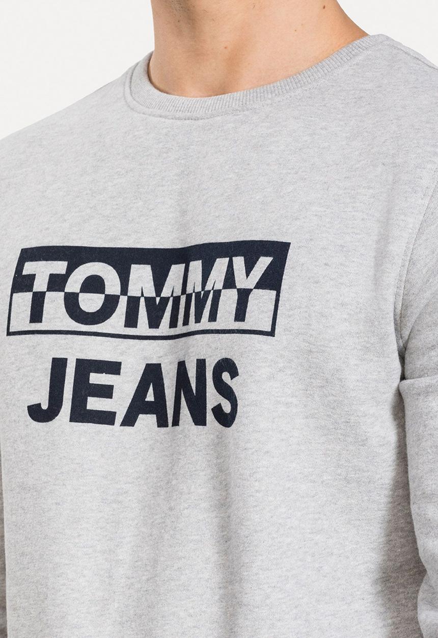 Tommy Hilfiger - Tommy jeans split block logo crew - grey