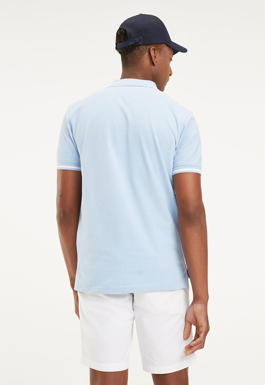 Tommy Hilfiger - Basic tipped regular polo - light blue