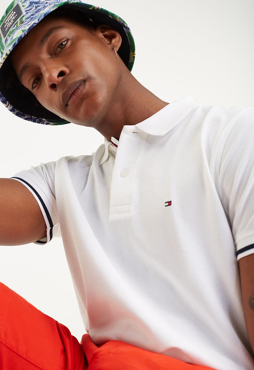 Tommy Hilfiger - Basic tipped regular polo - white