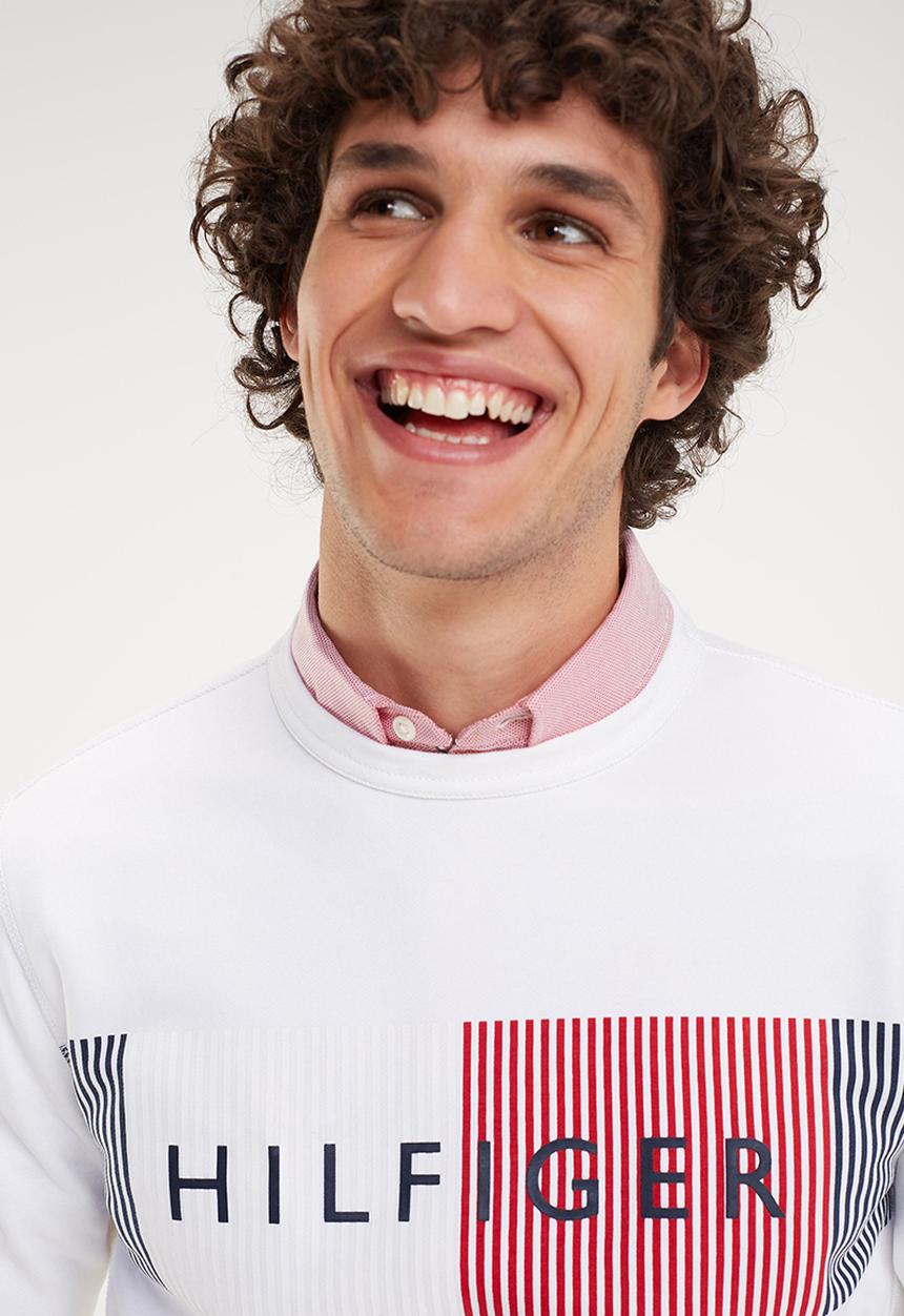 Tommy Hilfiger - Hilfiger logo sweatshirt - white