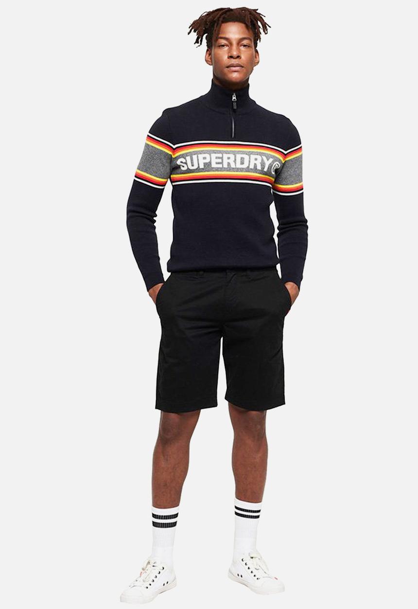 Superdry. - Lite slim fit chino shorts - black