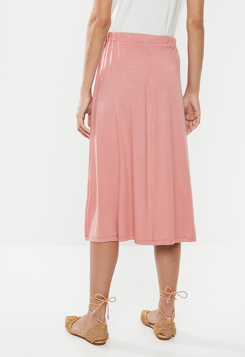 edit - Draw cord midi skirt - pink