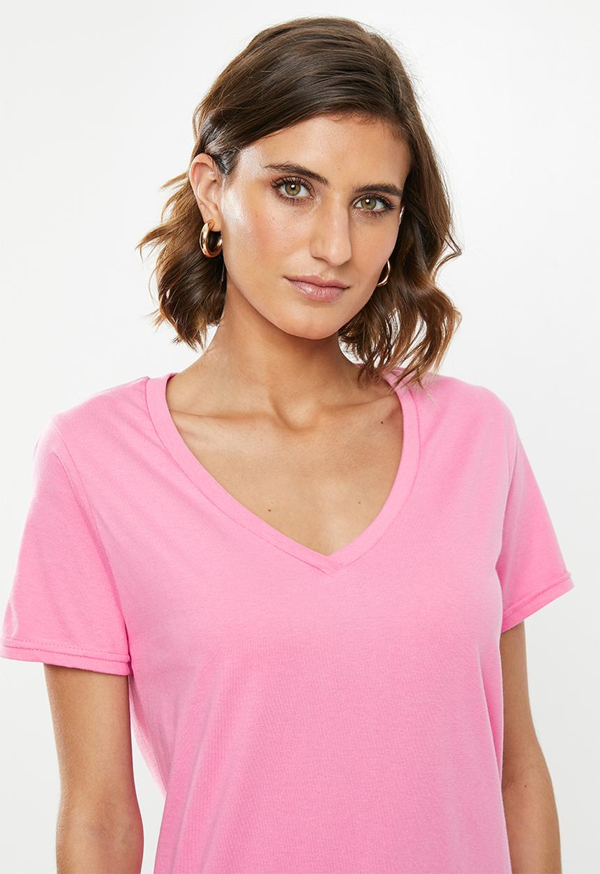 edit - 2 Pack V-neck tees - grey & pink