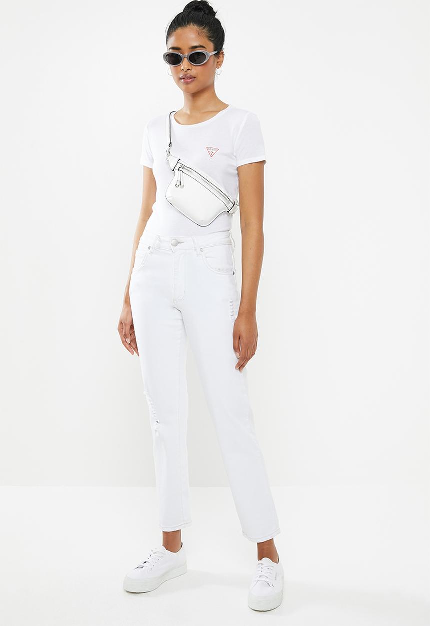 GUESS - Baby crew logo tee - white