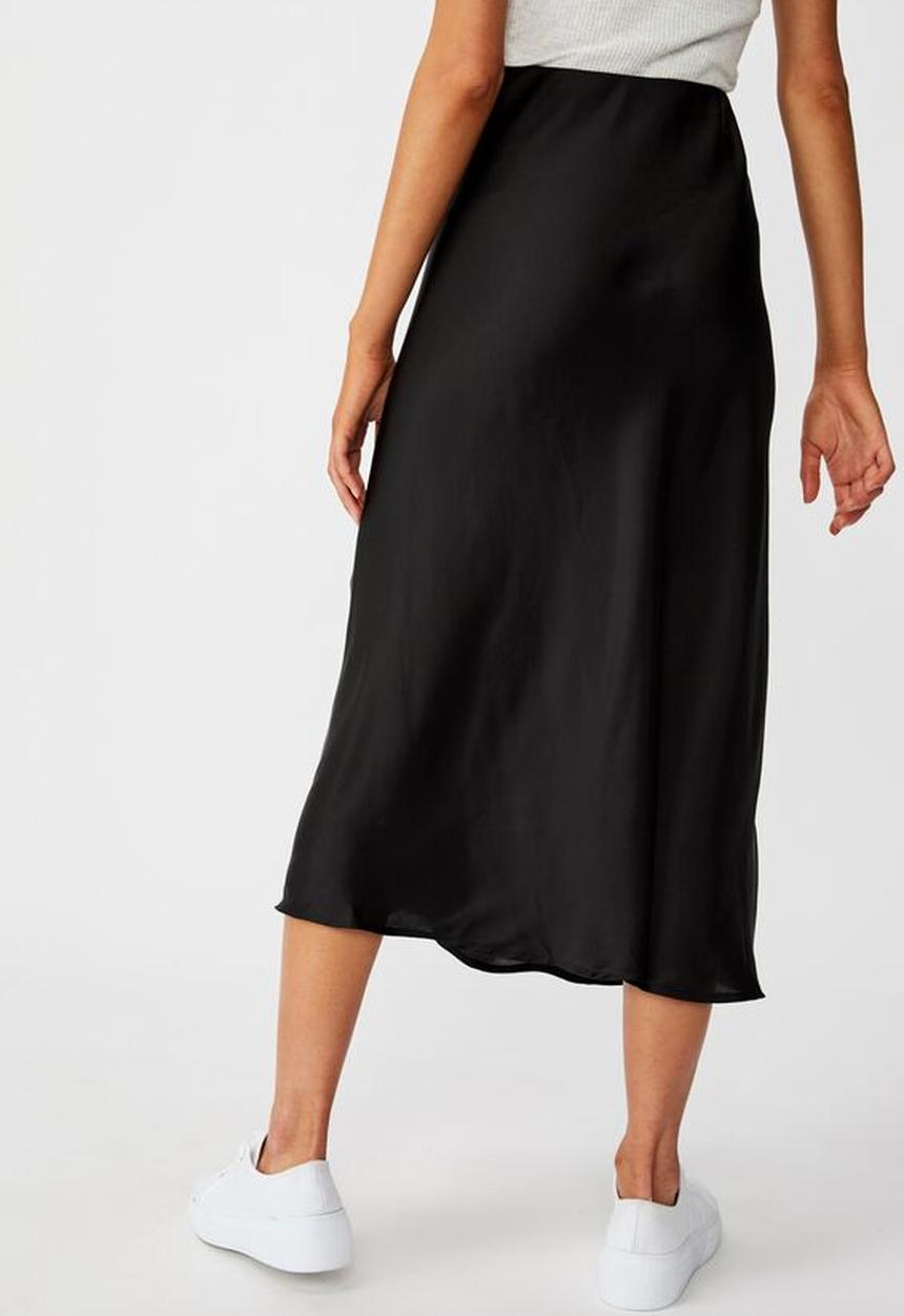 Cotton On - Belle split midi skirt - black