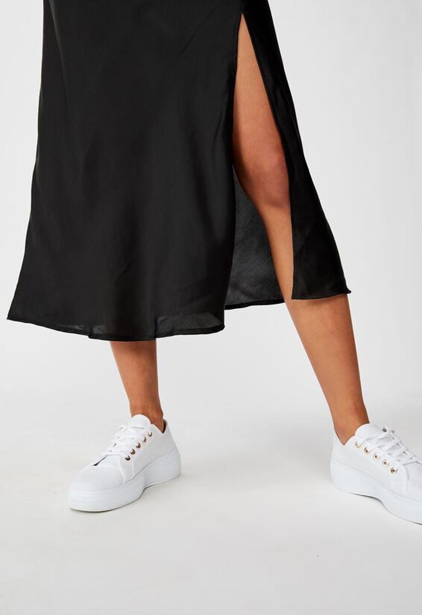 Cotton On - Belle split midi skirt - black