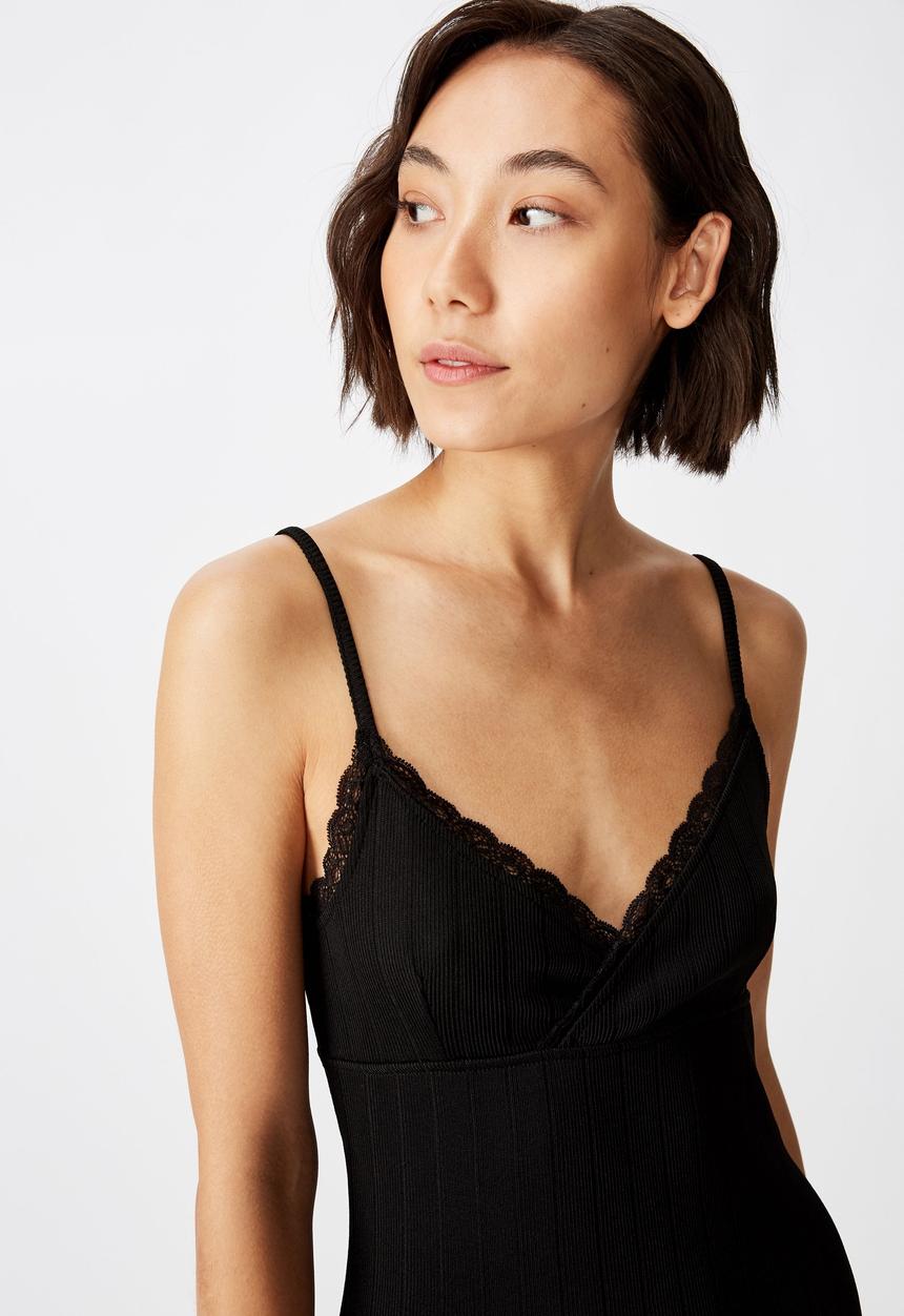 Cotton On - Crossover front dress - black