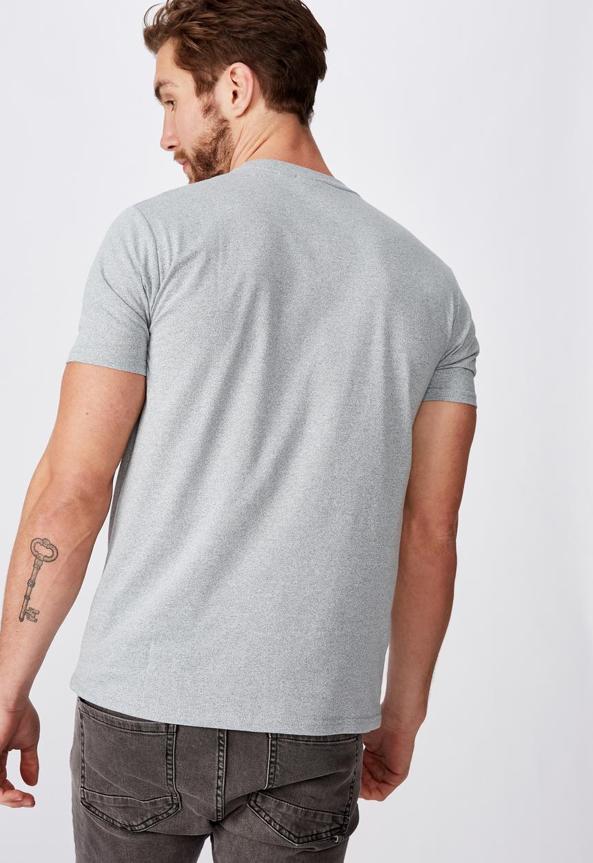 Cotton On - Quarter mile Tbar moto T-shirt - grey