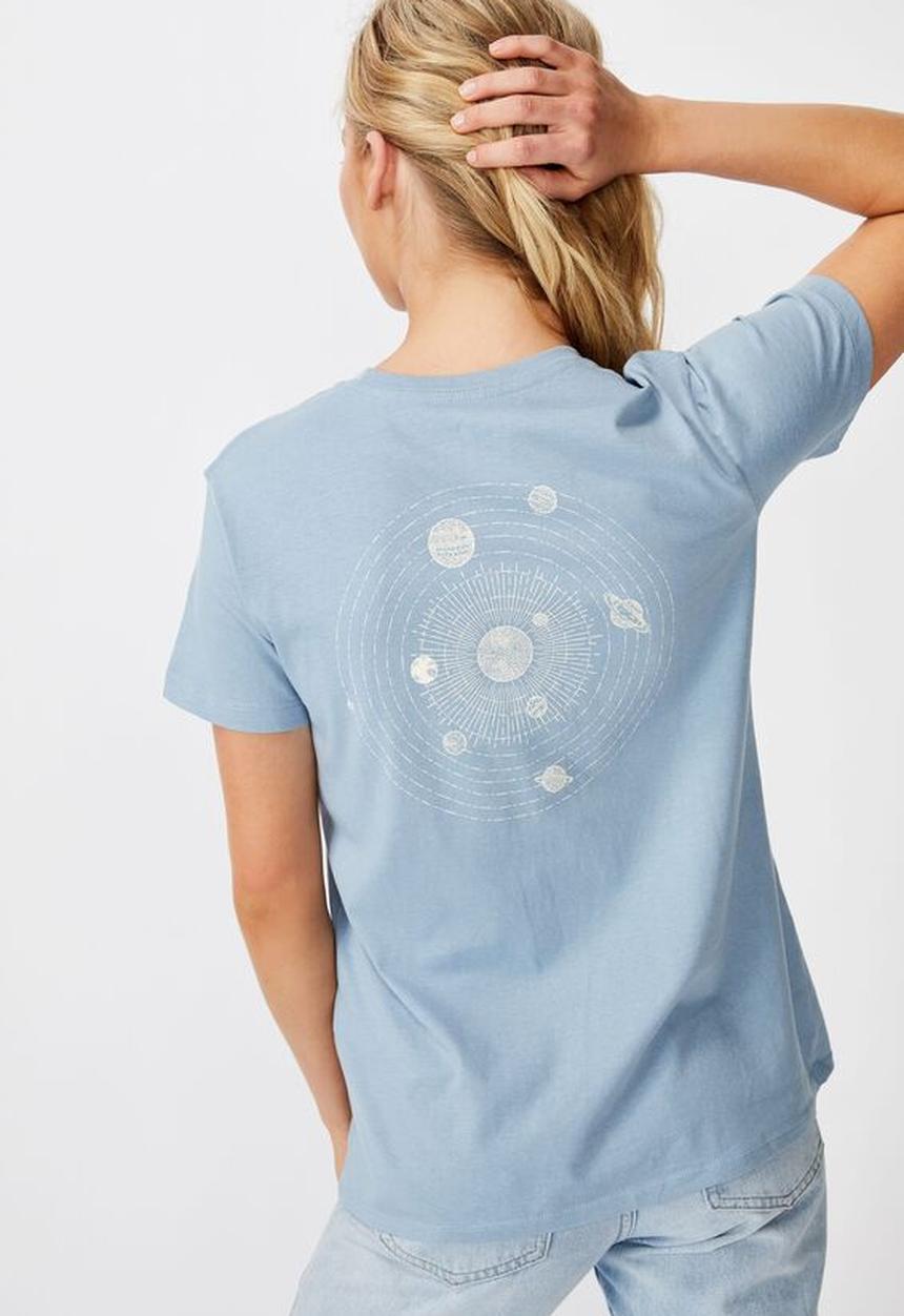 Cotton On - Classic arts T-shirt be kind - blue 