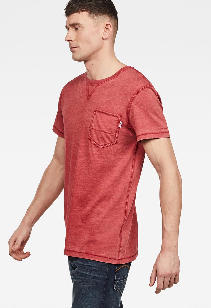 G-STAR - Muon pocket T-shirt - red