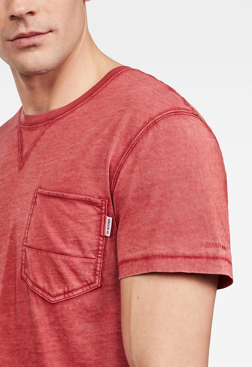 G-STAR - Muon pocket T-shirt - red