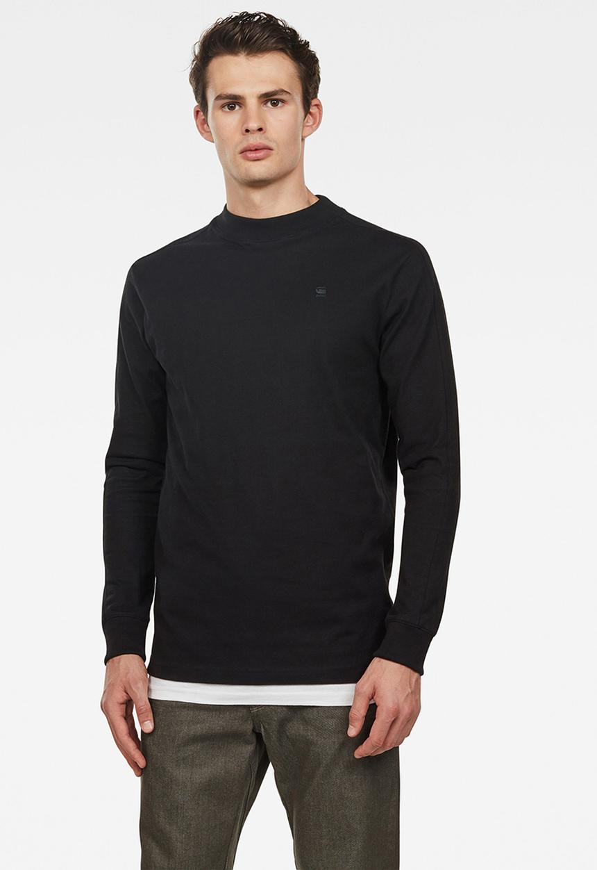 G-STAR - Korpaz mock r t long sleeve T-shirt - black