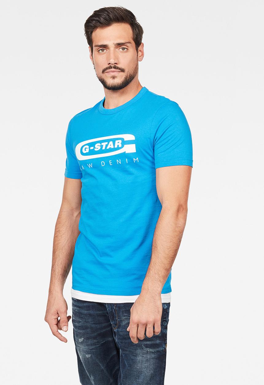G-STAR - Graphic 4 slim T-shirt  - blue