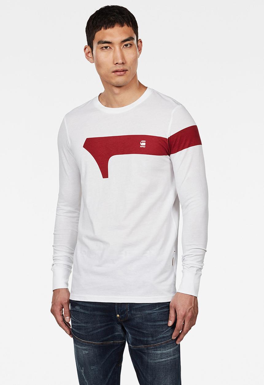 G-STAR - Graphic 13 slim long sleeve T-shirt - white