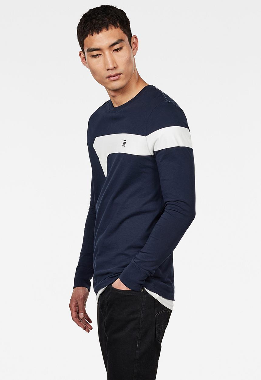 G-STAR - Graphic 13 slim long sleeve T-shirts - navy