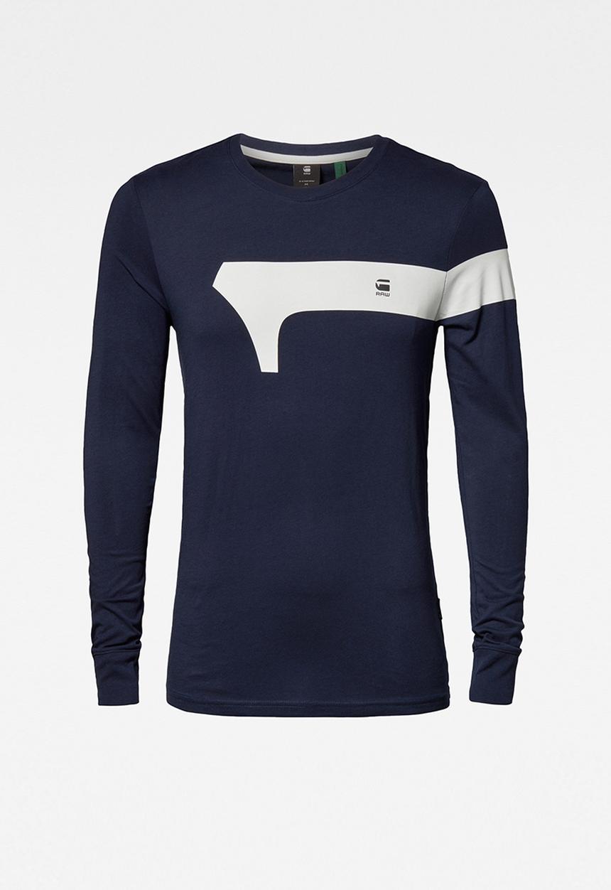 G-STAR - Graphic 13 slim long sleeve T-shirts - navy
