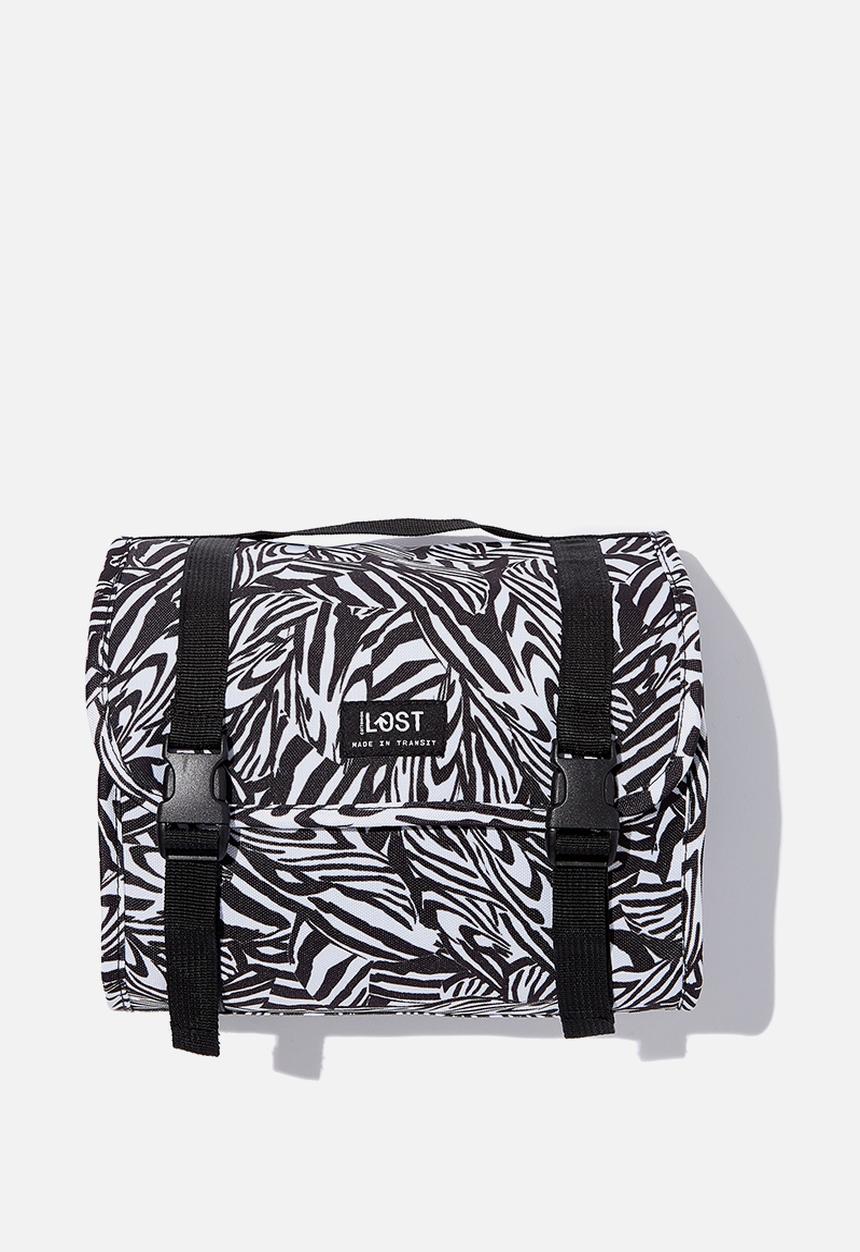 LOST - Large wash bag - black & white