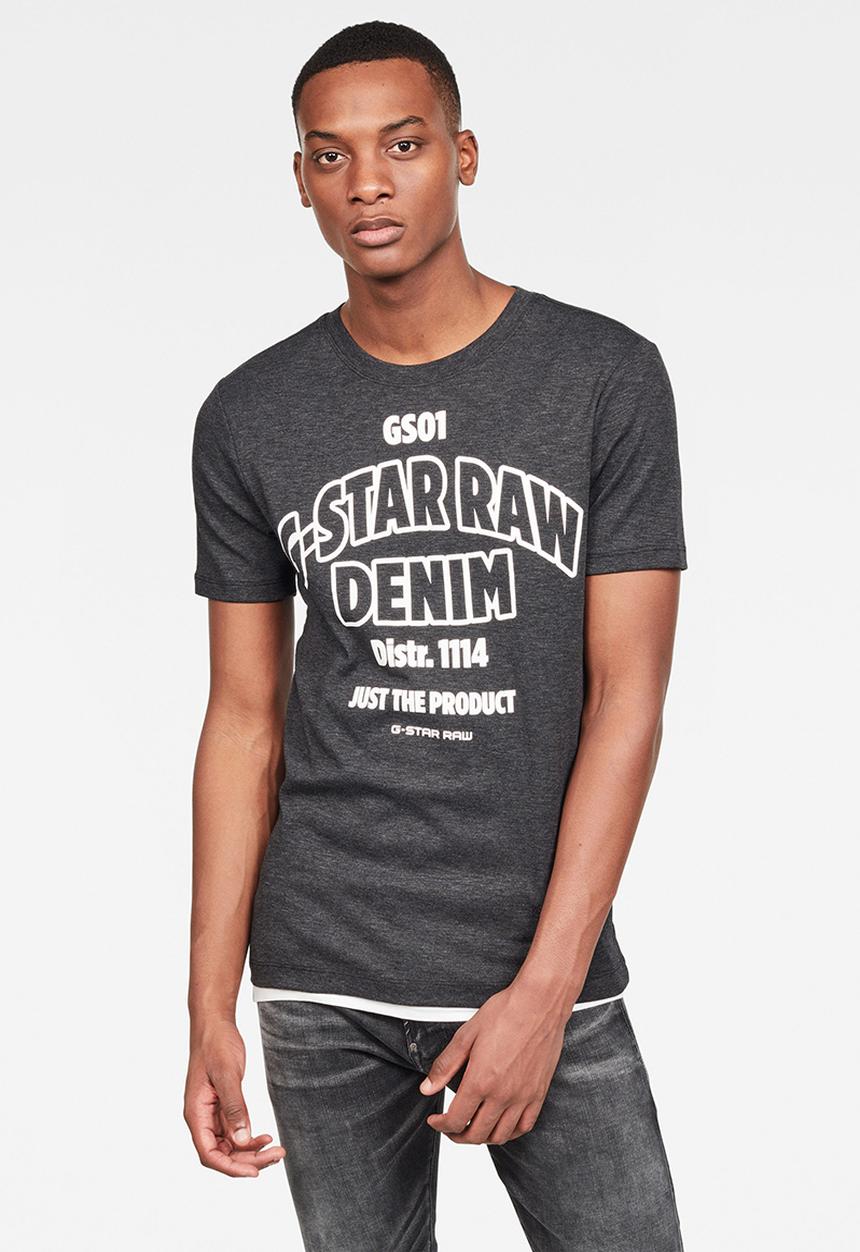 G-STAR - Slim logo T-shirt - black