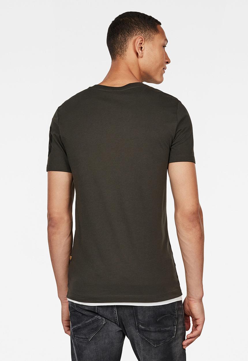 G-STAR - Slim logo T-shirt  - grey