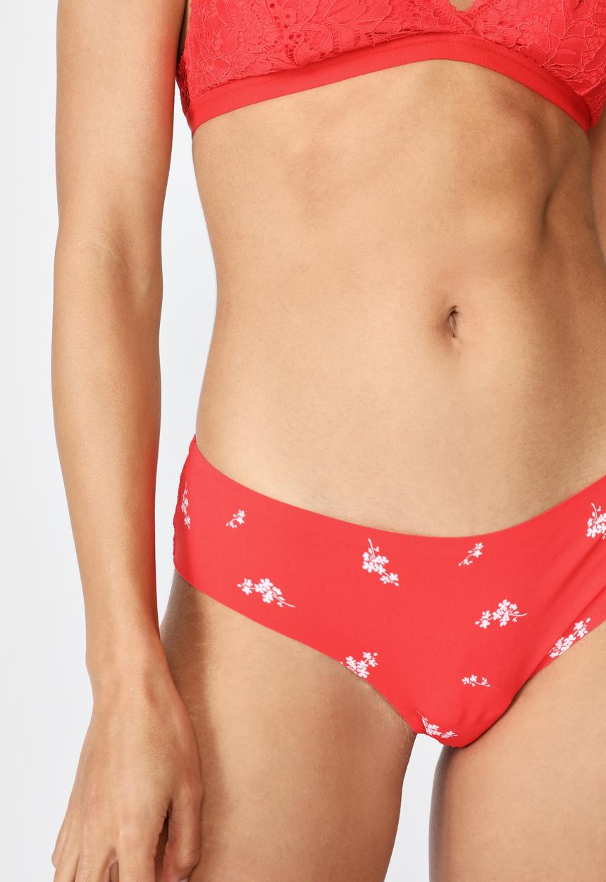 Cotton On - Lily lace brasiliano briefs- red